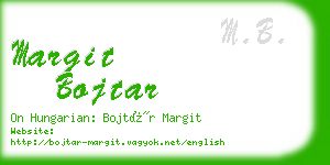 margit bojtar business card